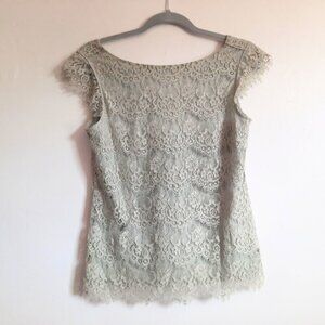 The Limited Scandal Collection Floral Lace Blouse Sleeveless Size M